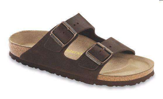 Men's Arizona Sandal with Oiled Leather with Soft Footbed in Habana by Birkenstock - Country Club Prep