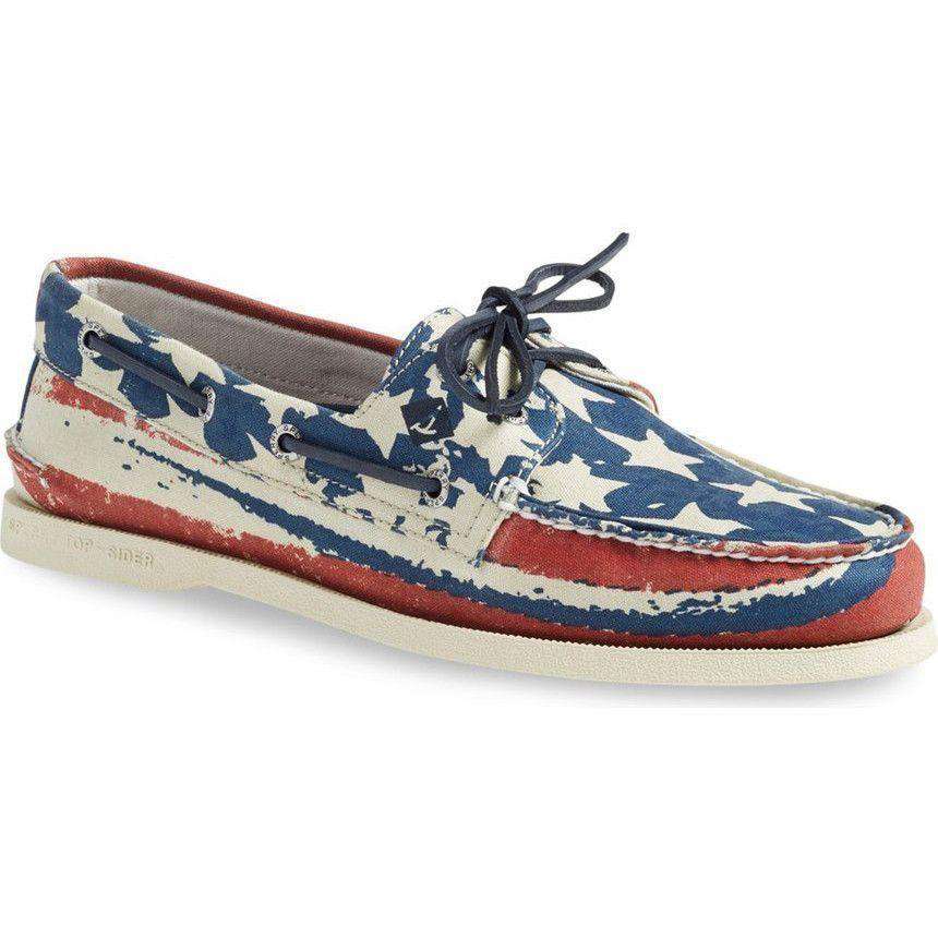 Men's Authentic Original Stars and Stripes Boat Shoe by Sperry - Country Club Prep