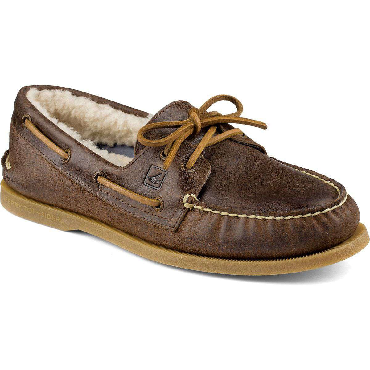 Men's Authentic Original Winter 2-Eye Boat Shoe in Brown by Sperry - Country Club Prep