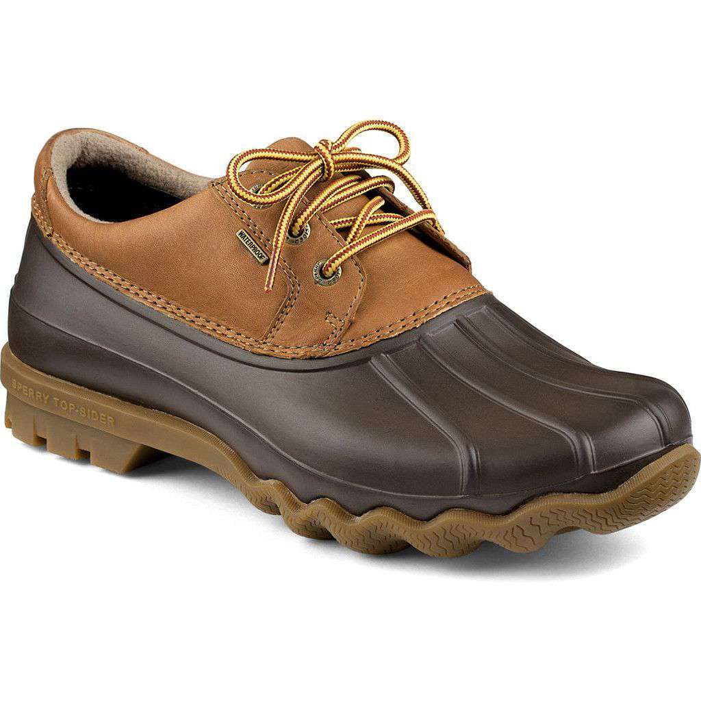 Men's Avenue 3-Eye Duck Shoe in Tan and Brown by Sperry - Country Club Prep