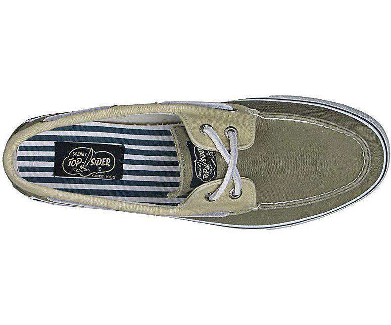 Men's Bahama 2 Eye Boat Shoe in Khaki by Sperry - Country Club Prep