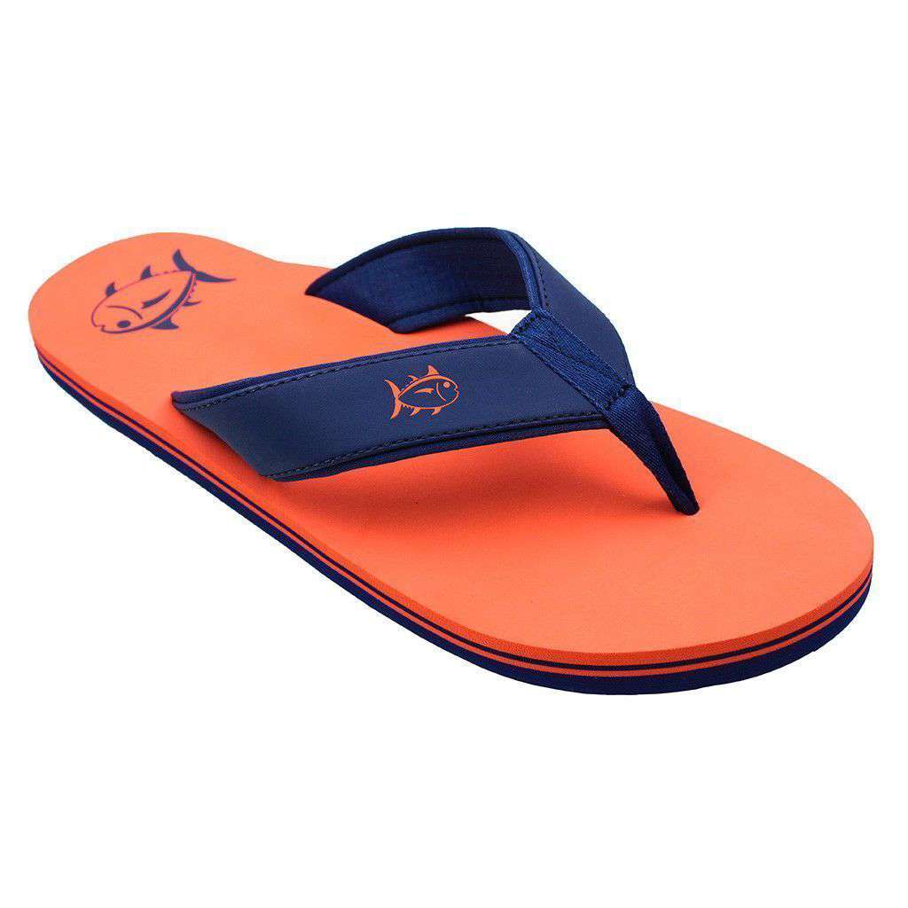 Men's Beachside Flipjacks in Island Orange by Southern Tide - Country Club Prep