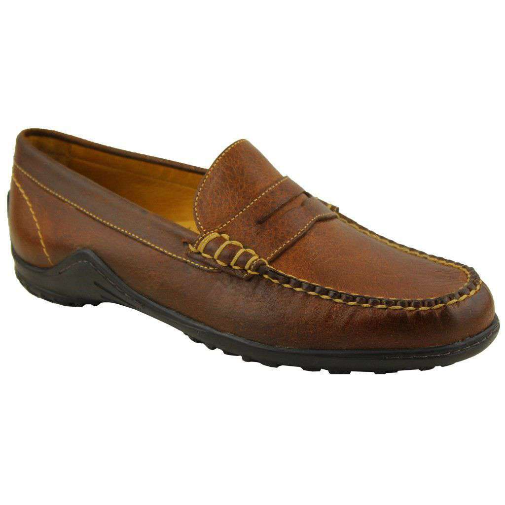 Bill Latigo Leather Loafer in Chestnut Brown by Martin Dingman - Country Club Prep