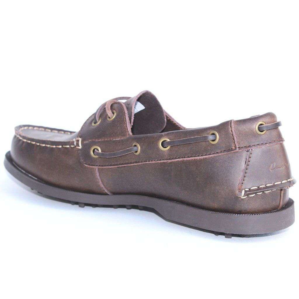 Boat Shoe Golf Shoe in Brown by Canoos Country Club Prep