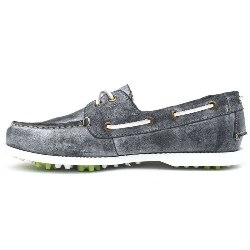 Boat Shoe Golf Shoe in Light Grey by Canoos - Country Club Prep