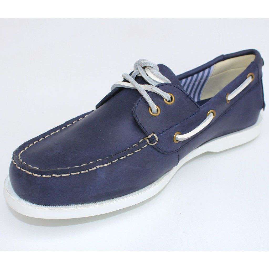 Boat Shoe Golf Shoe in Navy by Canoos - Country Club Prep