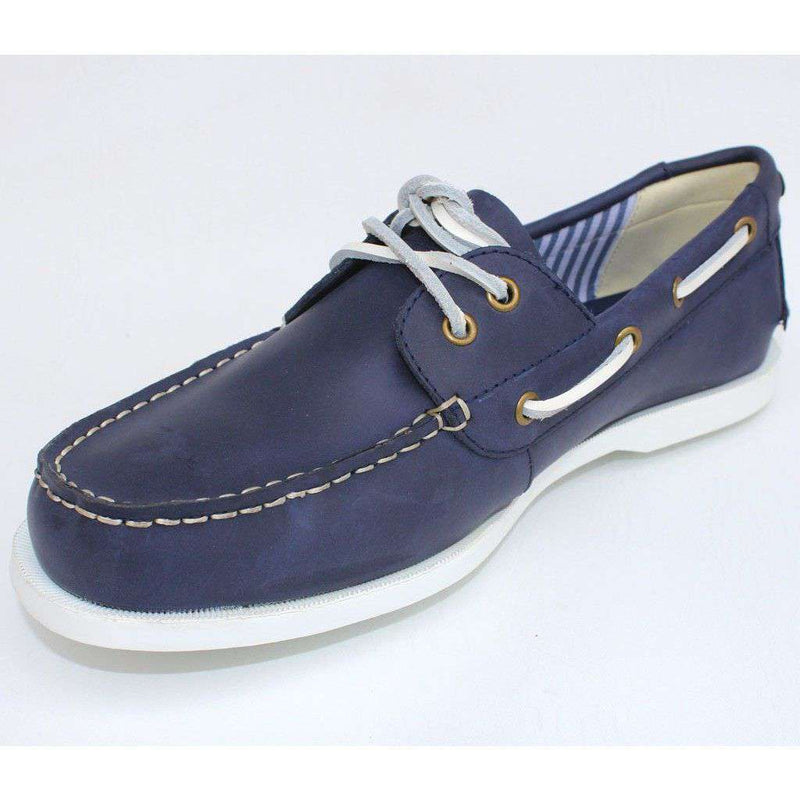 Boat Shoe Golf Shoe in Navy by Canoos - Country Club Prep