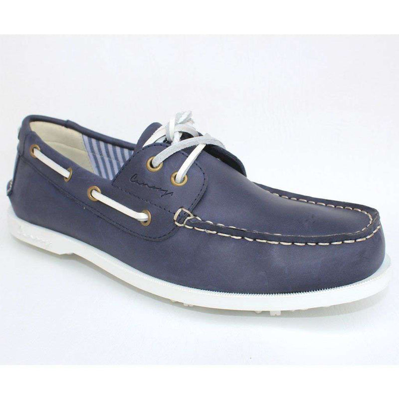 Boat Shoe Golf Shoe in Navy by Canoos - Country Club Prep