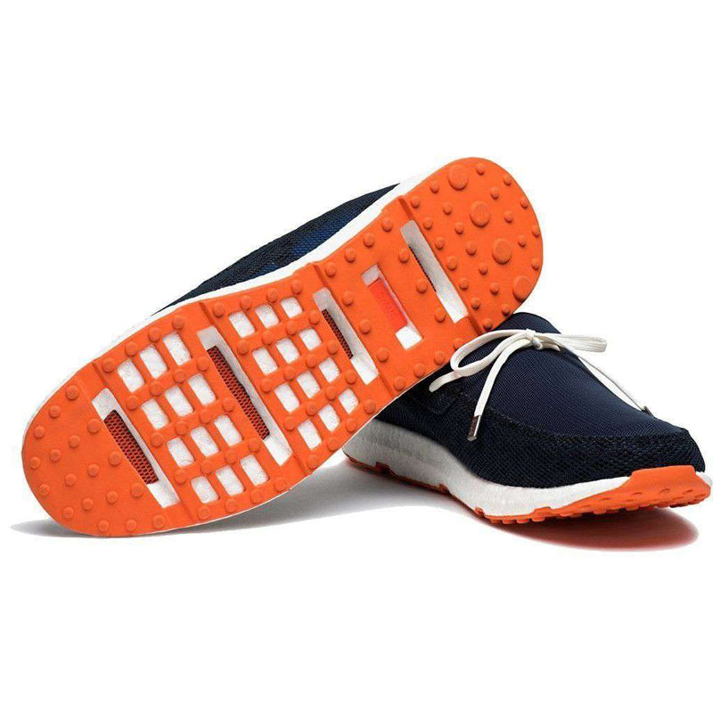 Men's Breeze Leap Laser Loafer in Navy, White, & Orange by SWIMS - Country Club Prep