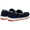 Men's Breeze Leap Laser Loafer in Navy, White, & Orange by SWIMS - Country Club Prep