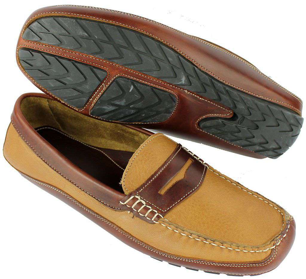 Men's Buddy Holly Driving Moccasins in Soft Tan by Country Club Prep - Country Club Prep