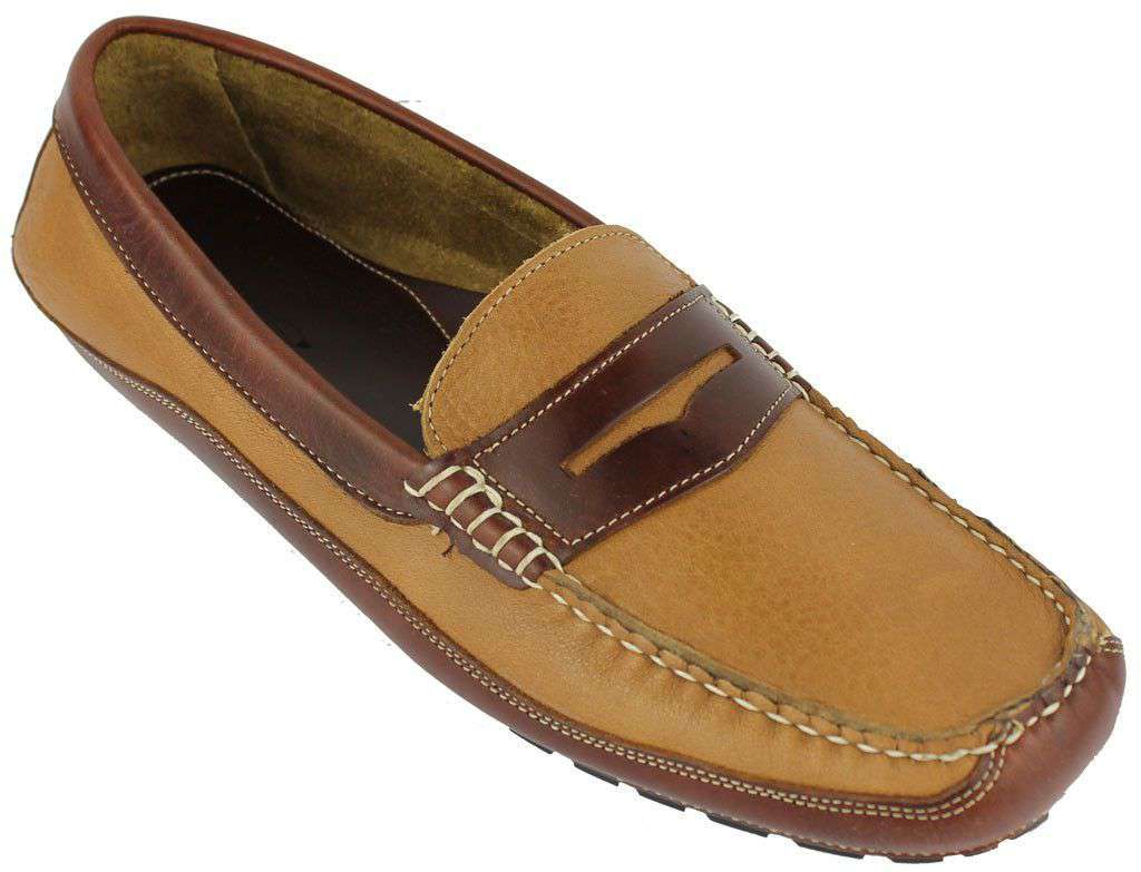 Men's Buddy Holly Driving Moccasins in Soft Tan by Country Club Prep - Country Club Prep