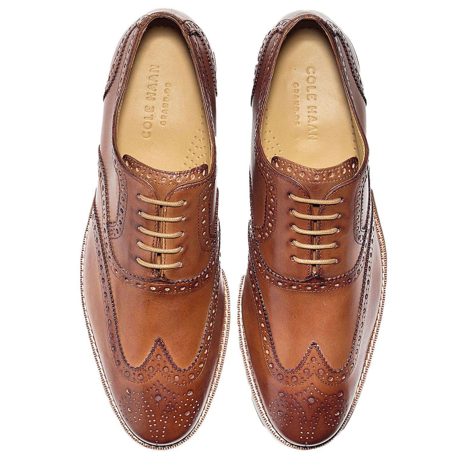 Men's Cambridge Wing Oxford in British Tan by Cole Haan - Country Club Prep