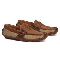 Men's Derek Bison Loafer in Waxed Canvas by Trask - Country Club Prep