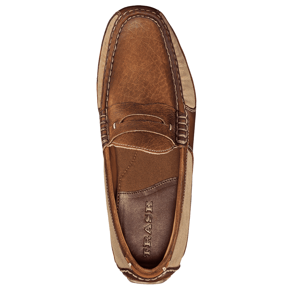 Men's Derek Bison Loafer in Waxed Canvas by Trask - Country Club Prep