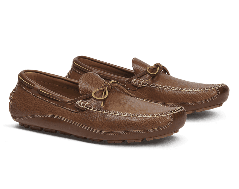 Trask Drake Bison Loafer in Saddle Tan Country Club Prep