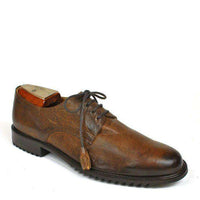 Edgar Plain Toe Blucher in Cedar Brown by Martin Dingman - Country Club Prep