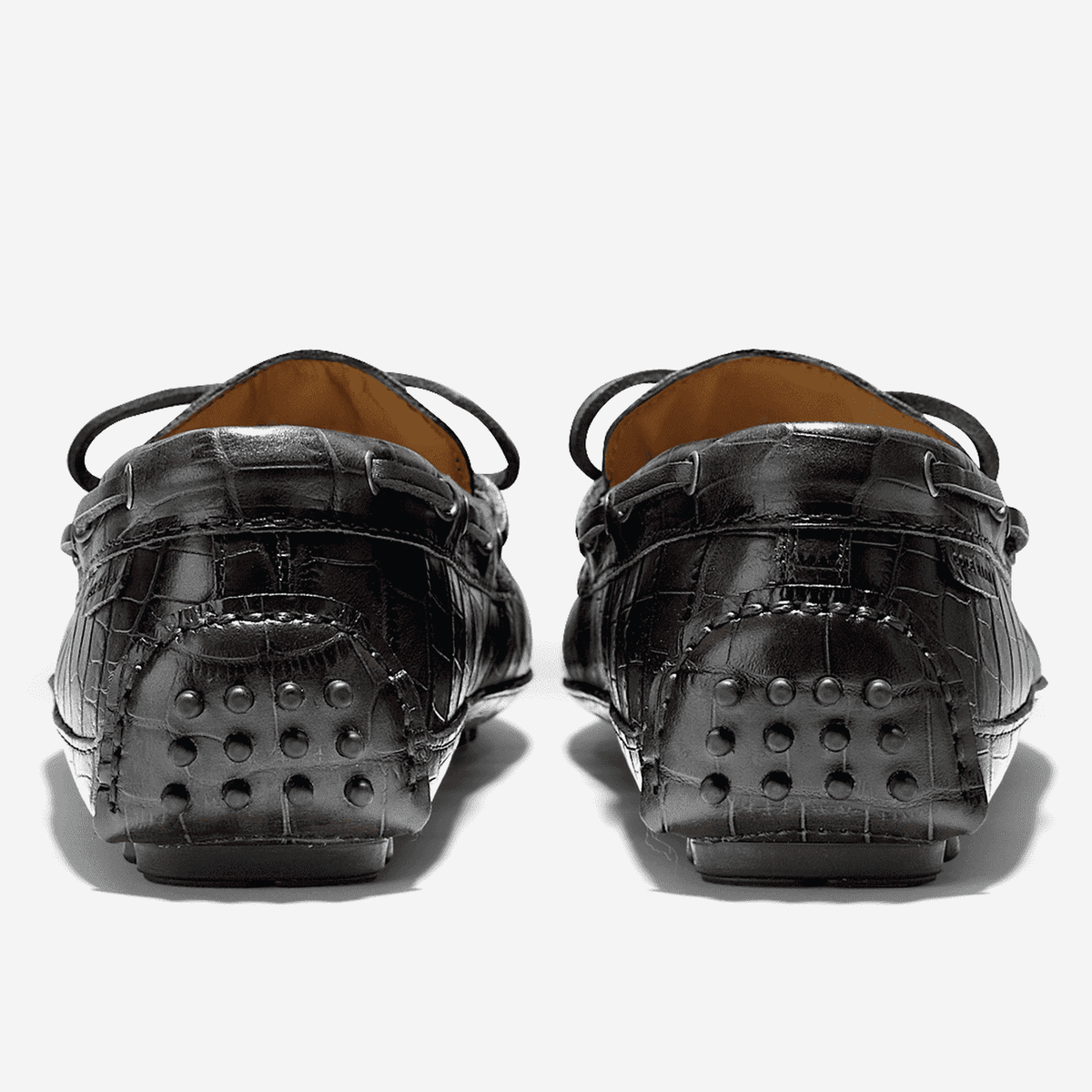 Cole Haan Grant Canoe Camp Driving Loafer in Chestnut Croc Print 