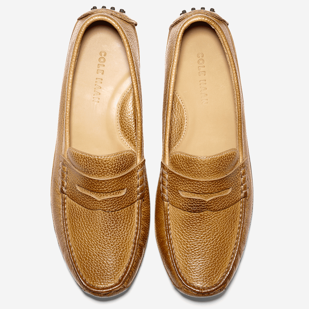 Cole Haan Grant Canoe Penny Loafer in Tan – Country Club Prep display picture 2