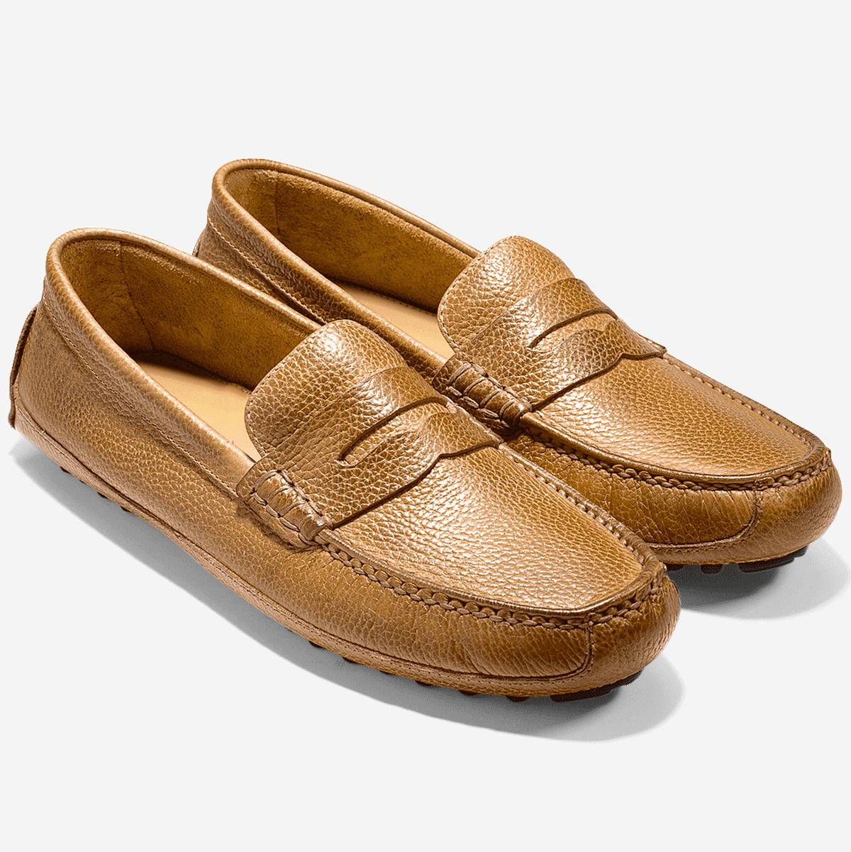 Cole Haan Grant Canoe Penny Loafer in Tan – Country Club Prep display picture 3