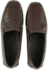 Men's Hook's Hand Driving Moccasins in Croco Sport Rust by Country Club Prep - Country Club Prep