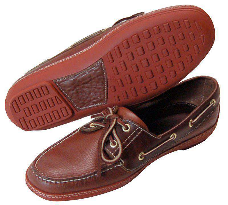 Men's "I'm on a" Boat Shoes in Lariat Leather by Country Club Prep - Country Club Prep