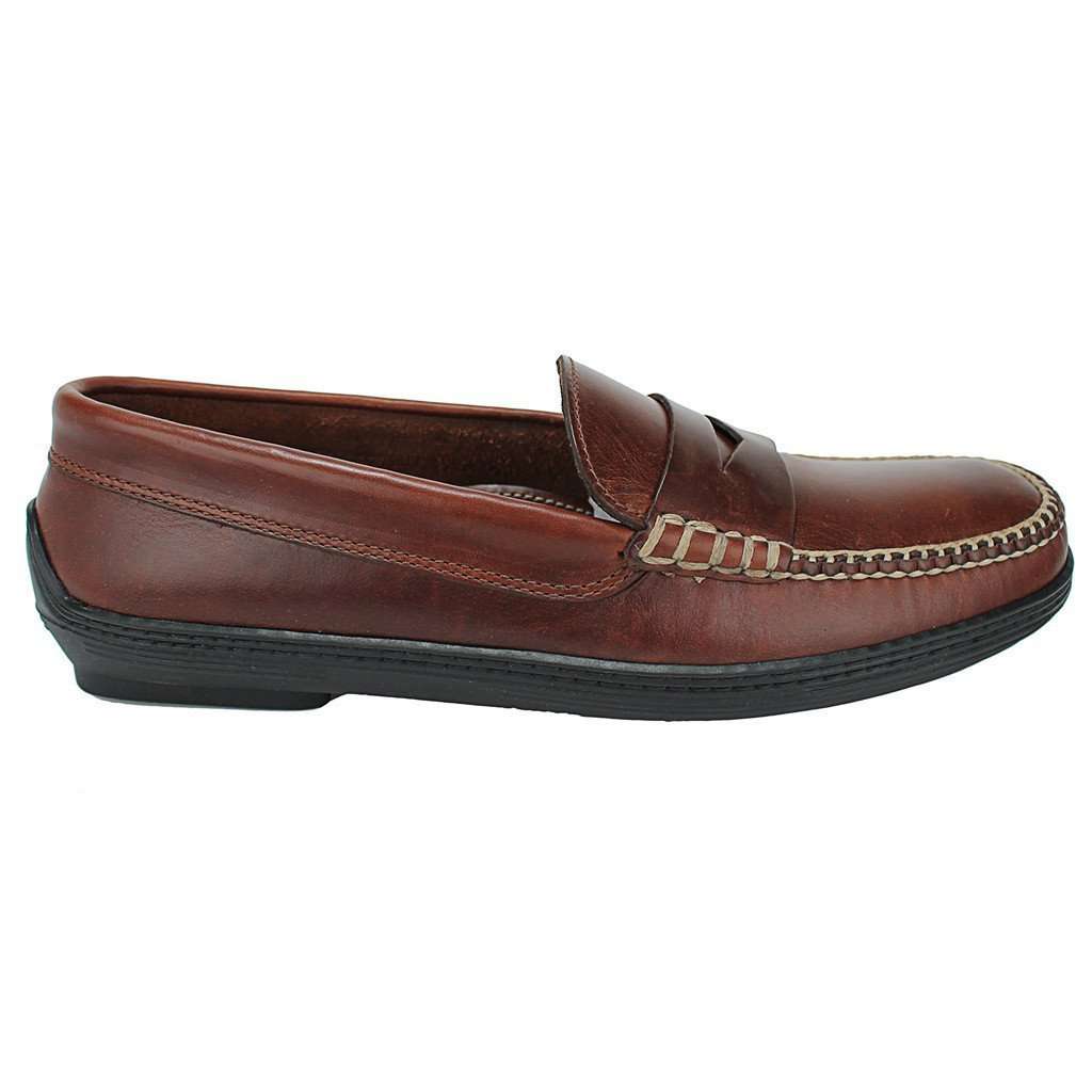 Key West Penny Loafer Driver Shoes in Brown | C.C. Prep  display picture 1