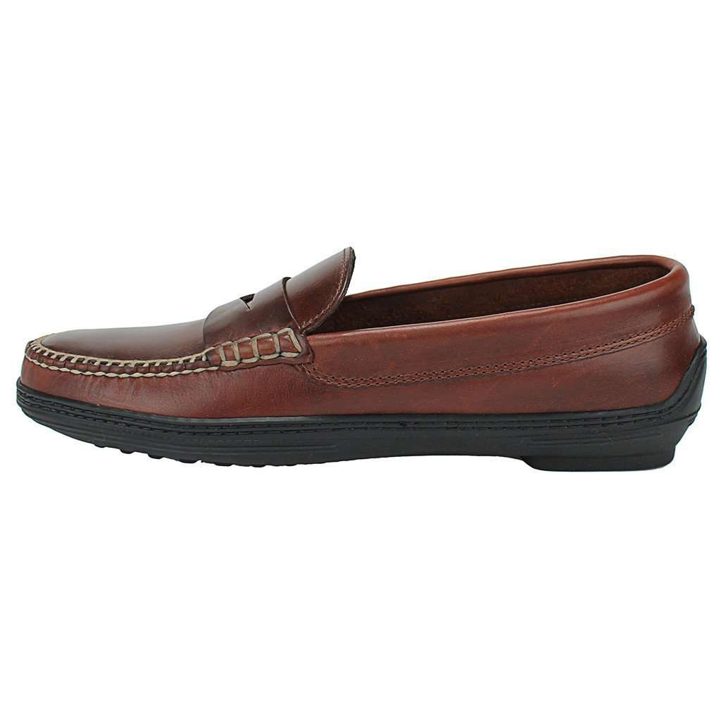 Men's Key West Penny Loafer Driver Shoes in Briar Brown by Country Club Prep - Country Club Prep