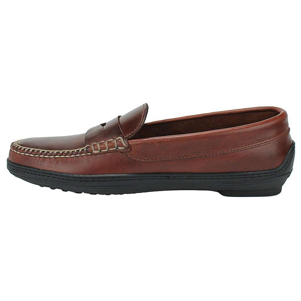 Key West Penny Loafer Driver Shoes in Brown | C.C. Prep  display picture 1