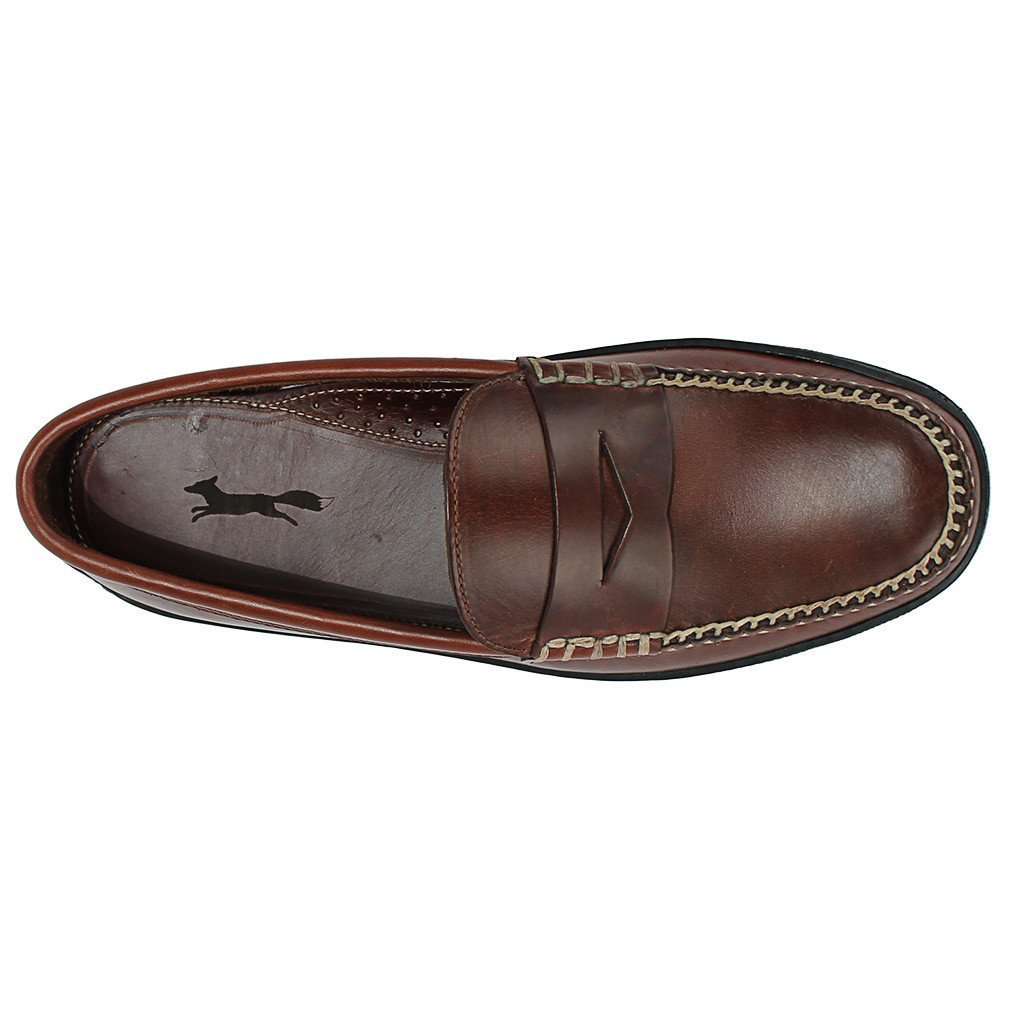 THE MENS STORE Mens Brown Penny Holder Driver Slip On Loafers Shoes 9.5 M Key West Penny Loafer Driver Shoes in Brown | C.C. Prep  main image 4