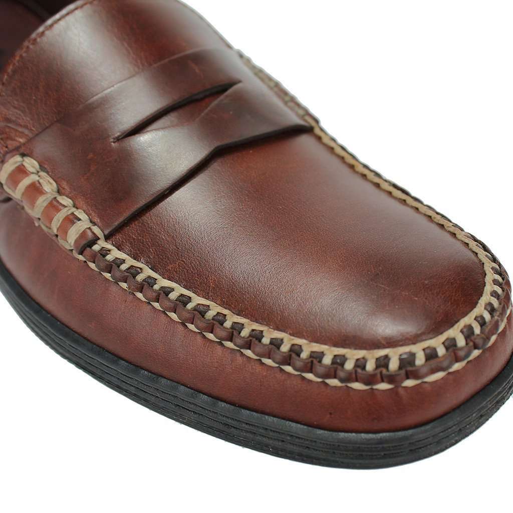 Men's Key West Penny Loafer Driver Shoes in Briar Brown by Country Club Prep - Country Club Prep