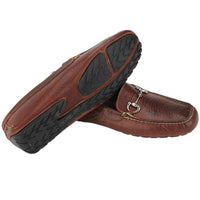 Men's Laramie Bit Loafer in Walnut Bison Leather by Country Club Prep - Country Club Prep