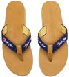 Men's Longshanks Needle Point Flip Flops in Navy by Smathers & Branson - Country Club Prep