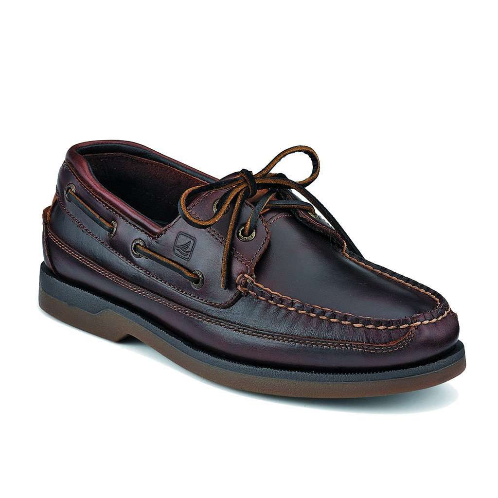 Men's Mako 2-Eye Canoe Moc Boat Shoe in Amaretto by Sperry - Country Club Prep