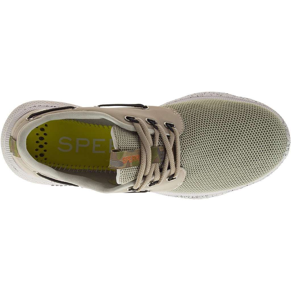 Men's 7 Seas Camo Boat Shoe in White by Sperry - Country Club Prep