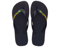 Men's Brazil Logo Sandals in Black by Havaianas - Country Club Prep