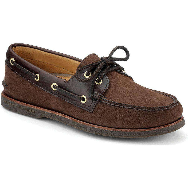 Men's Gold Cup A/O 2 Eye Boat Shoe in Brown/Buc Brown by Sperry - Country Club Prep