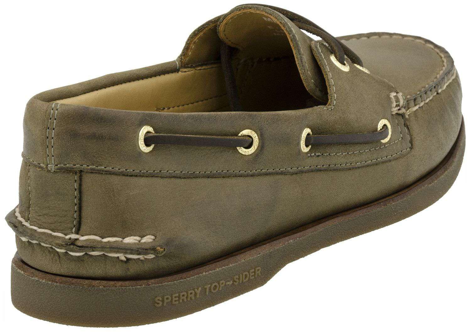 Men's Gold Cup A/O 2 Eye Boat Shoe in Dark Tan by Sperry - Country Club Prep