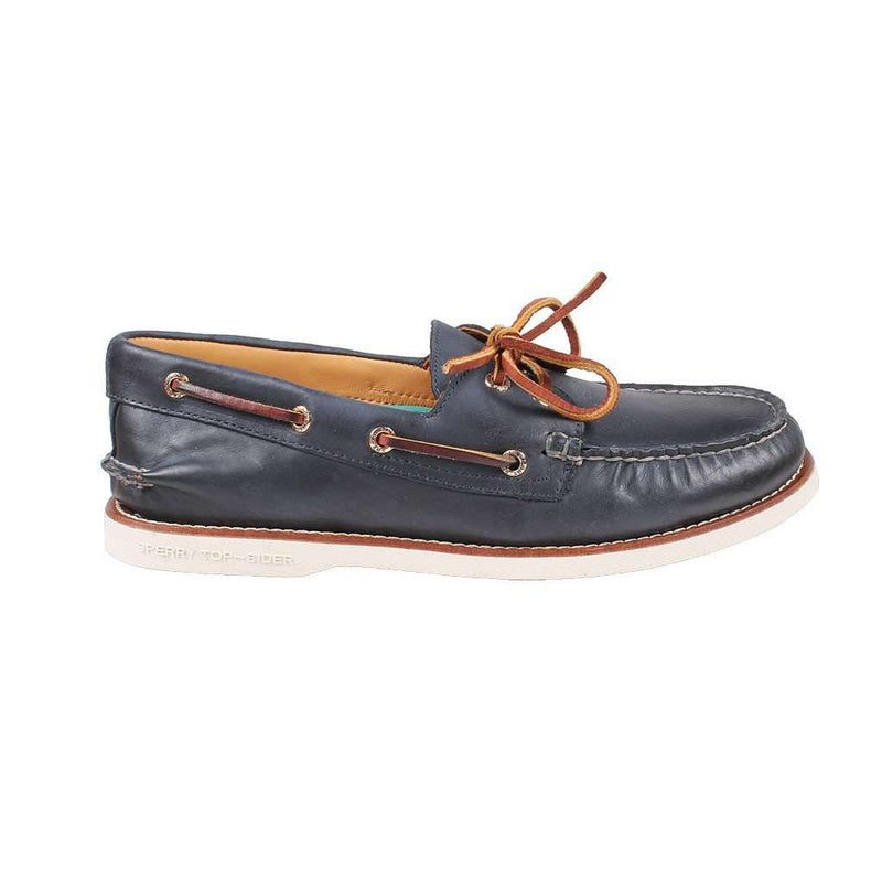 Sperry Men's Gold Cup Authentic Original Boat Shoe in Navy/White ...