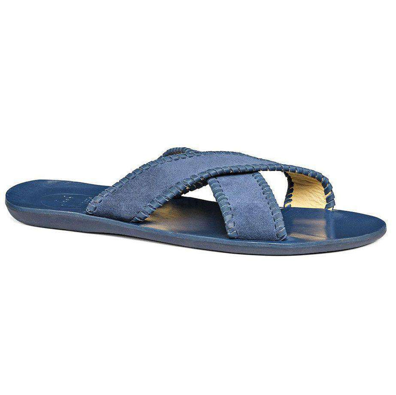 Men's Kane Suede Sandal in Blue by Jack Rogers - Country Club Prep