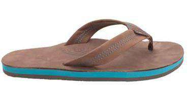 Men's Premier Blues Sandal in Expresso w/ Blue Midsole by Rainbow Sandals - Country Club Prep