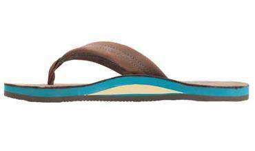 Men's Premier Blues Sandal in Expresso w/ Blue Midsole by Rainbow Sandals - Country Club Prep