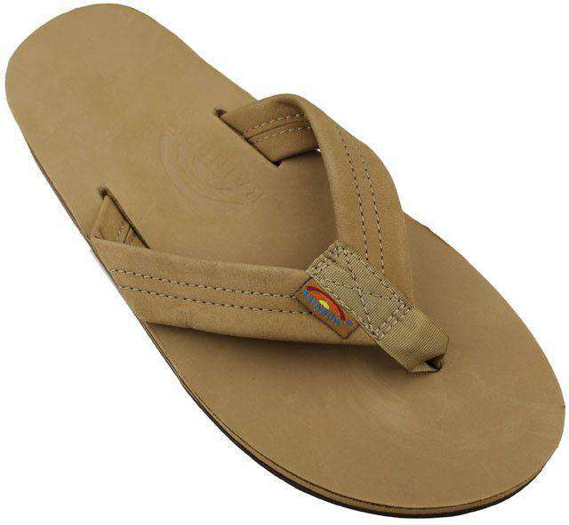 Men's Premier Leather Double Layer Arch Sandal in Sierra Brown by Rainbow Sandals - Country Club Prep