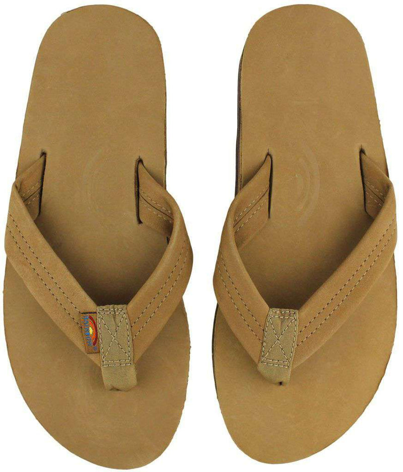 Men's Premier Leather Double Layer Arch Sandal in Sierra Brown by Rainbow Sandals - Country Club Prep