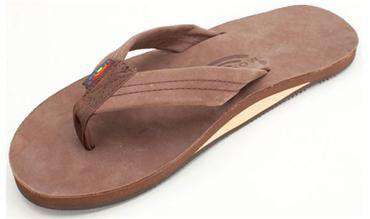 Men's Premier Leather Single Layer Arch Sandal in Expresso by Rainbow Sandals - Country Club Prep