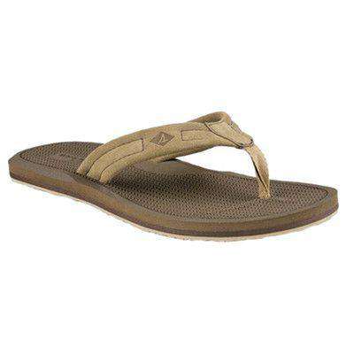 Men's Sharktooth Thong Sandal in Chino by Sperry - Country Club Prep