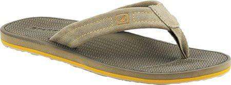 Men's Sharktooth Thong Sandal in Tan by Sperry - Country Club Prep