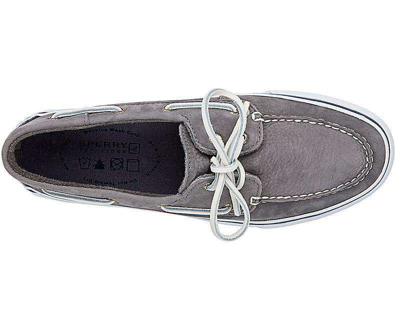 Men's Washable Bahama 2-Eye Boat Shoe in Grey by Sperry - Country Club Prep