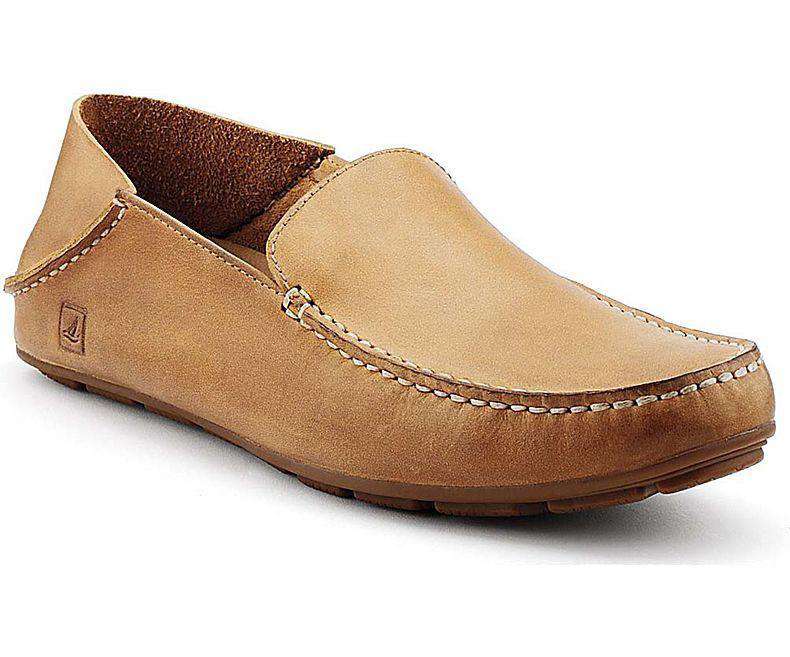 Men's Wave Driver Convertible Moc in Linen Leather by Sperry - Country Club Prep