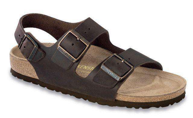 Men's Milano Sandal in Habana Oiled Leather with Soft Footbed by Birkenstock - Country Club Prep